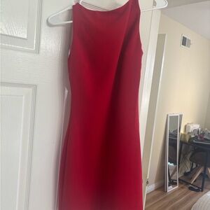 Elegant Red Sleeveless Dress